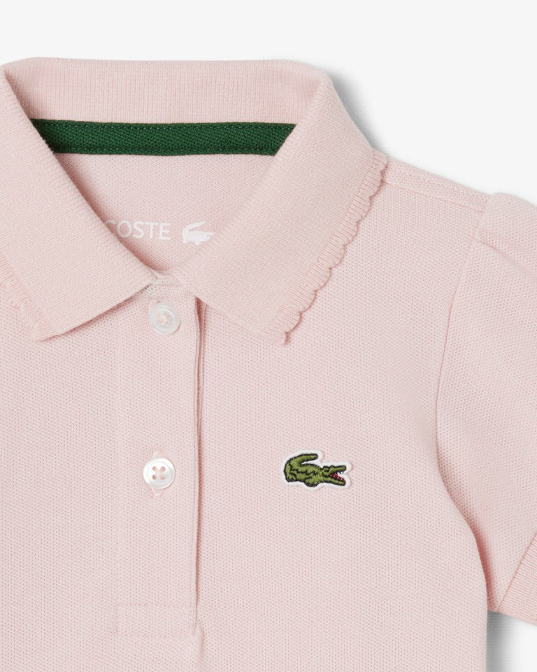 Lacoste Polo in piqué con collo smerlato