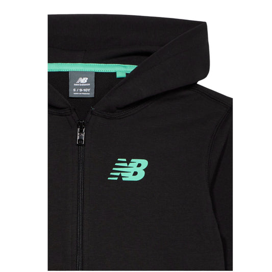 New Balance tuta completa full zip e pantalone in cotone garzato