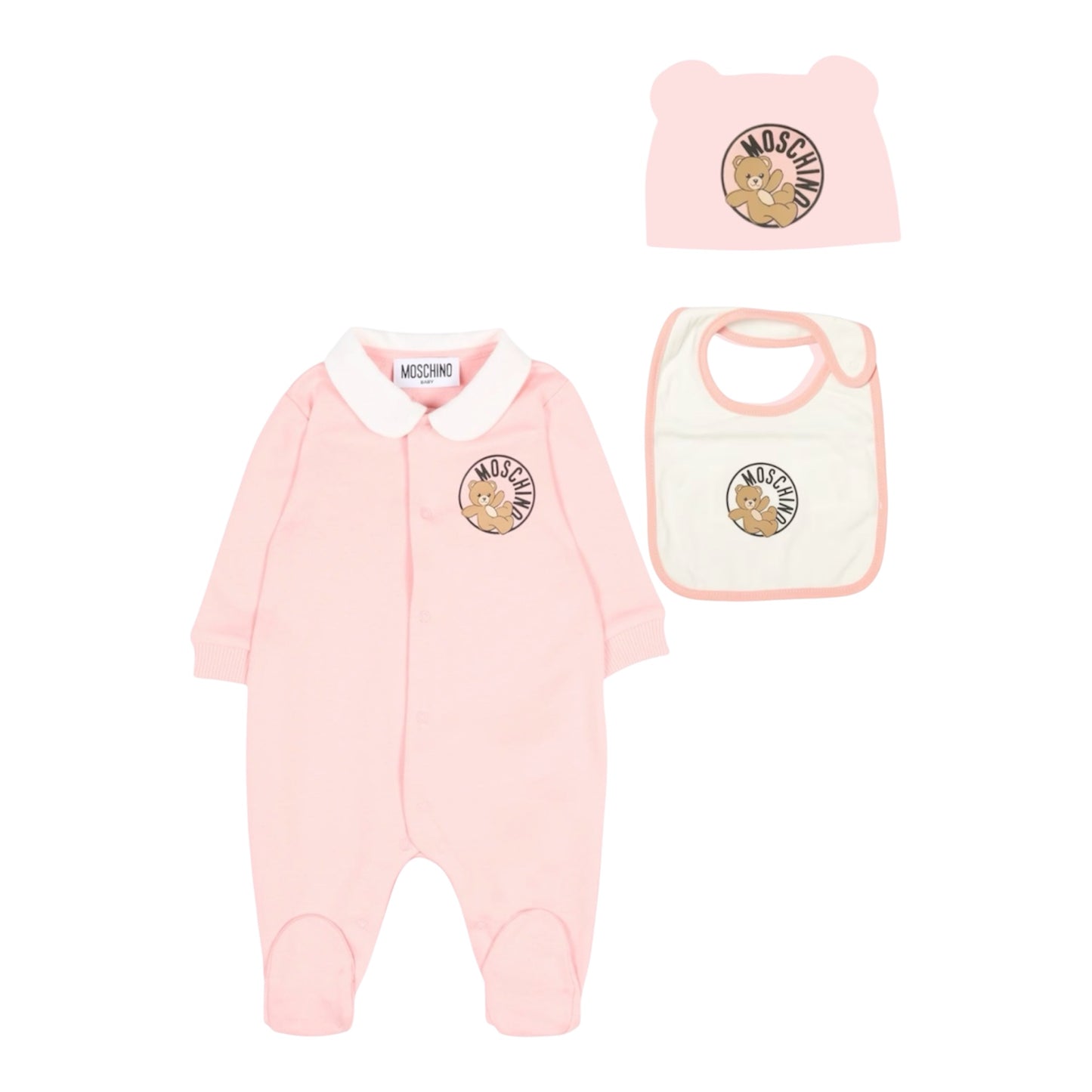 Moschino set tutina + cappellino + bavaglino