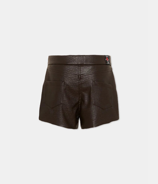 MSGM SHORTS IN ECOPELLE FW27
