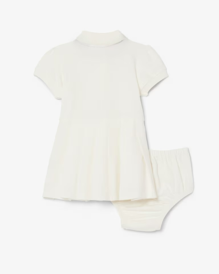 Lacoste Completo neonata in piqué elasticizzato
