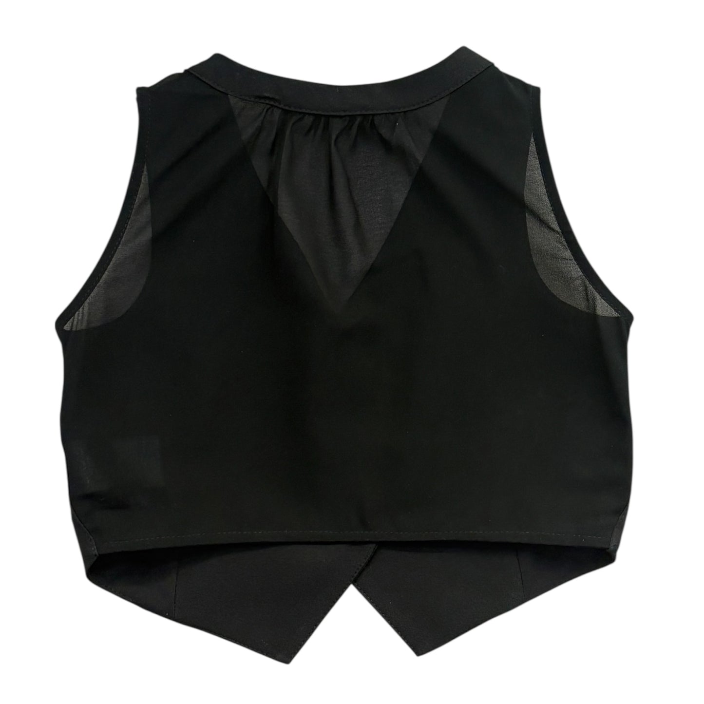 Gilet con retro trasparente