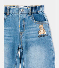 Moschino Jeans denim per neonato con teddy bear