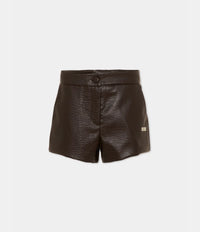 MSGM SHORTS IN ECOPELLE FW27