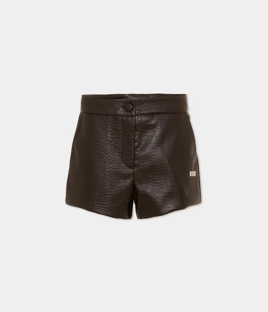 MSGM SHORTS IN ECOPELLE FW27