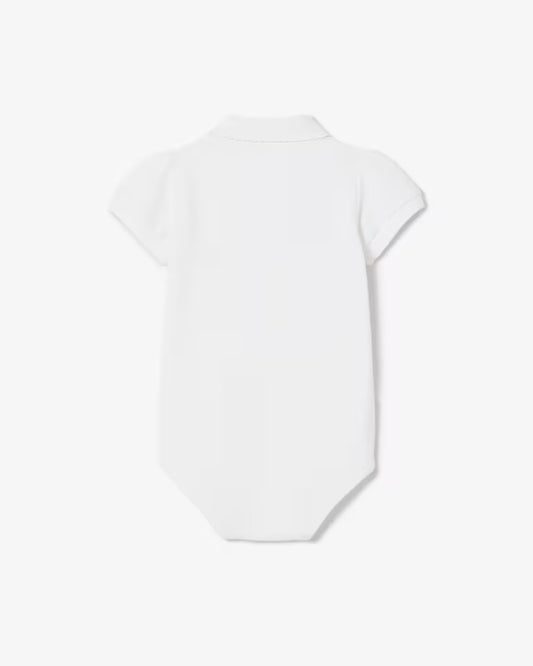 Lacoste polo in piqué con collo smerlato