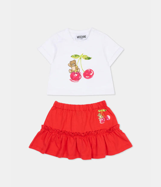 Moschino set t-shirt+gonna