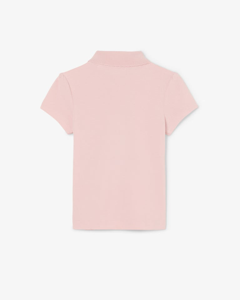Lacoste Polo in piqué con collo smerlato