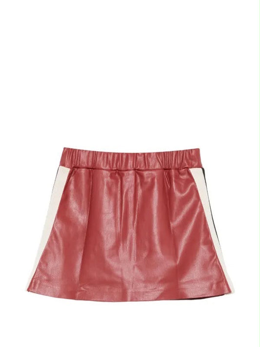 PALM ANGELS SWEAT SKIRT ECO NAPPA GIRL