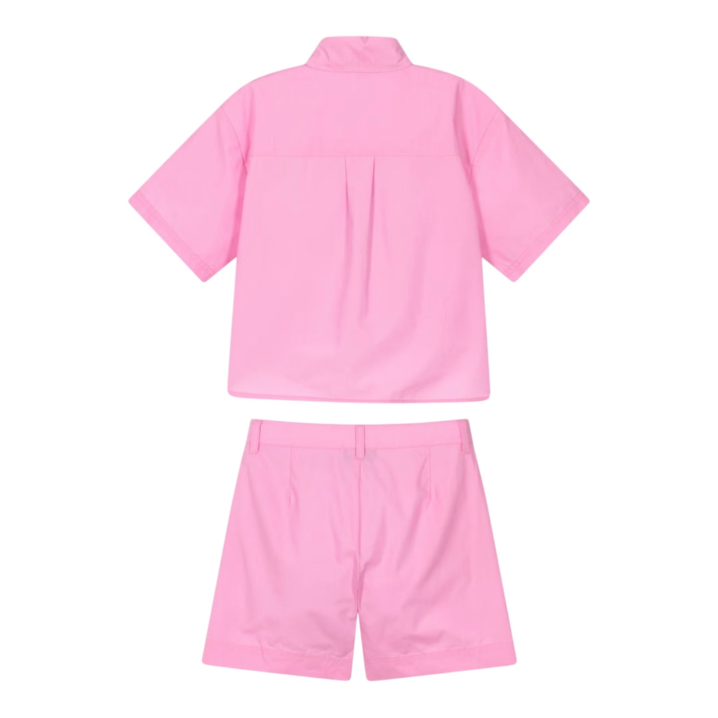 Moschino set camicia Cropped + Short in tessuto