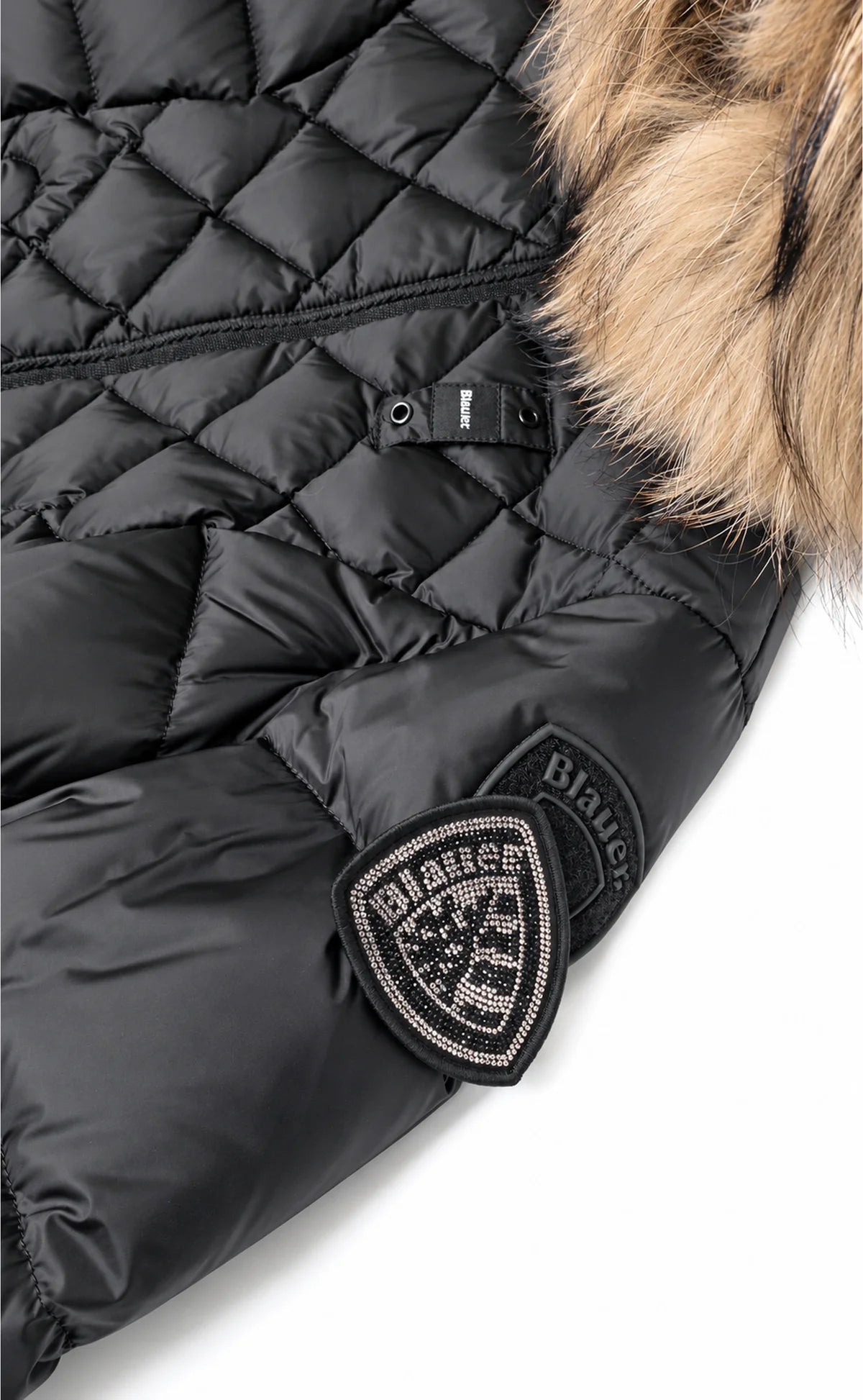 Blauer Piumino con pelliccia in volpe