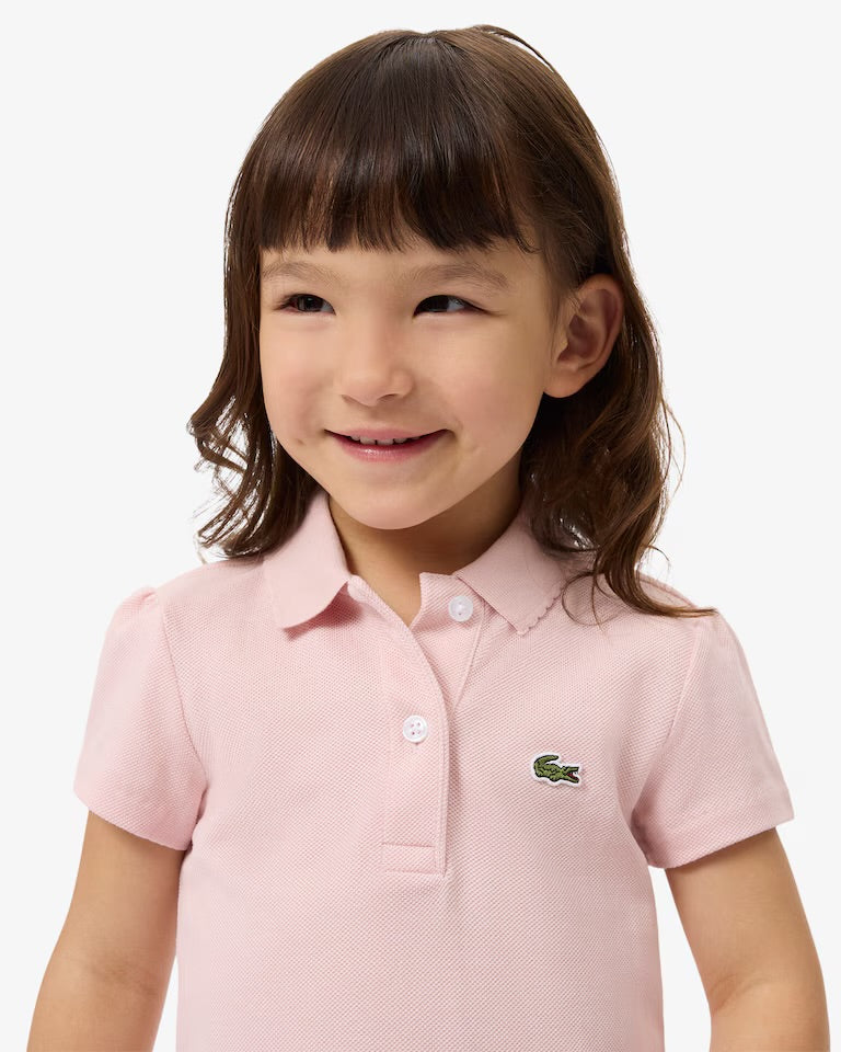 Lacoste Polo in piqué con collo smerlato