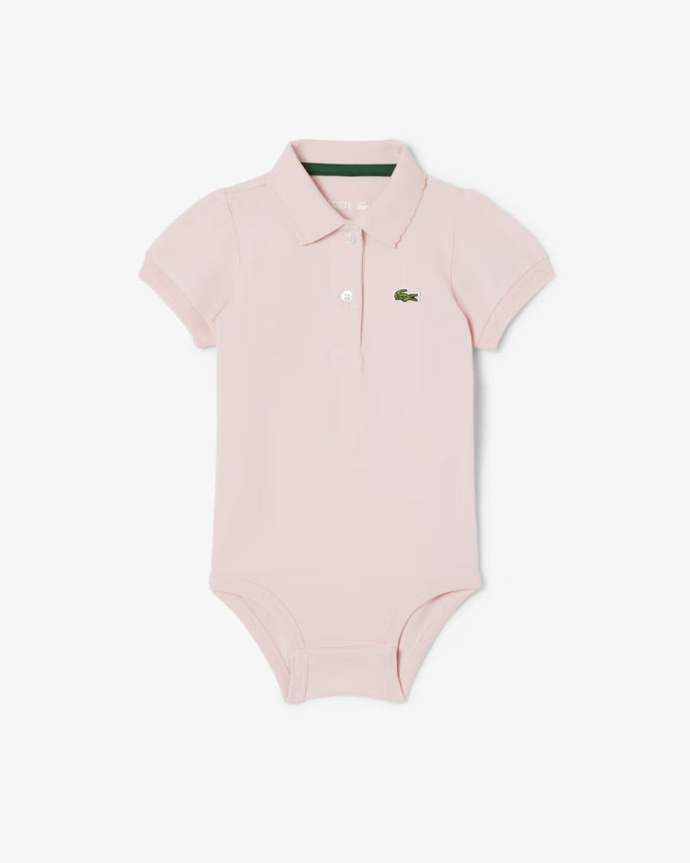 Lacoste Polo in piqué con collo smerlato