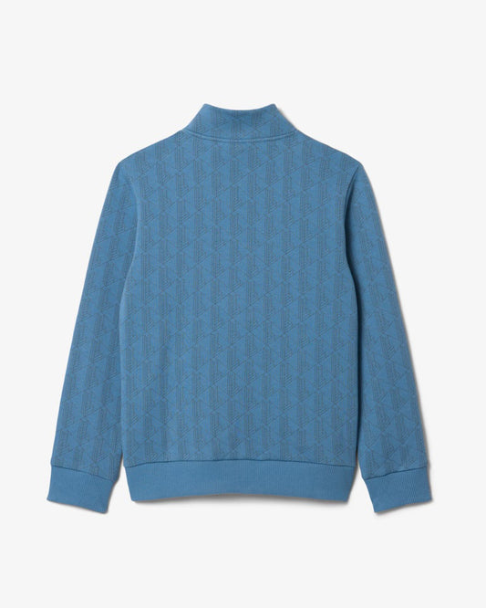 LACOSTE Felpa full zip monogram felpata FW27