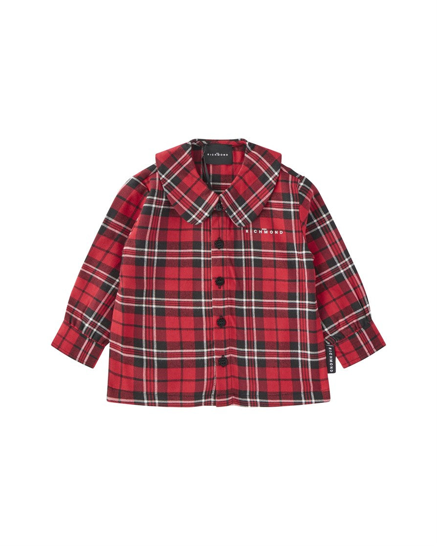 John Richmond Camicia a quadri neonata in tessuto flanella