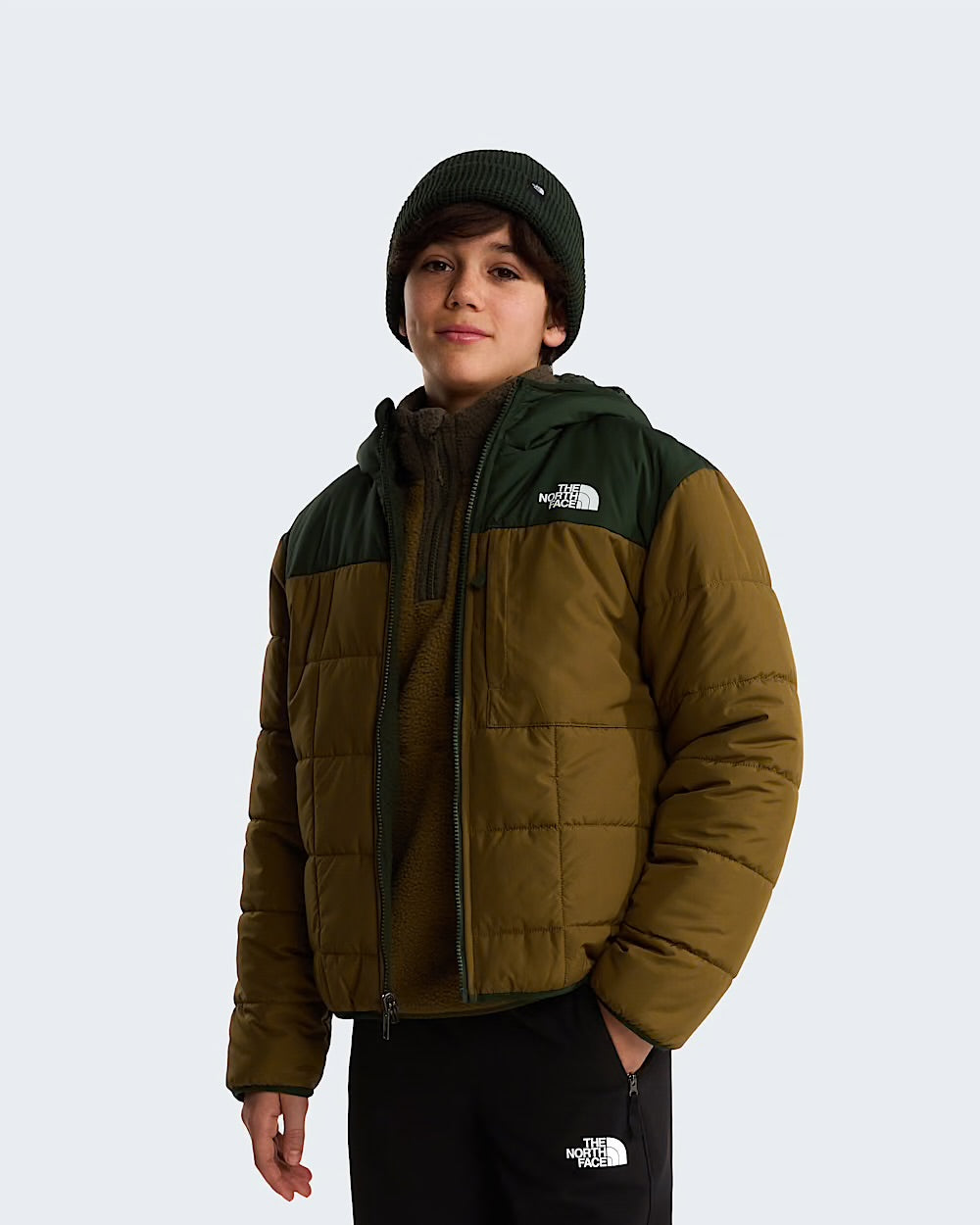The North Face Giubbino reversibile con cappuccio reversibile Teddy per ragazzo