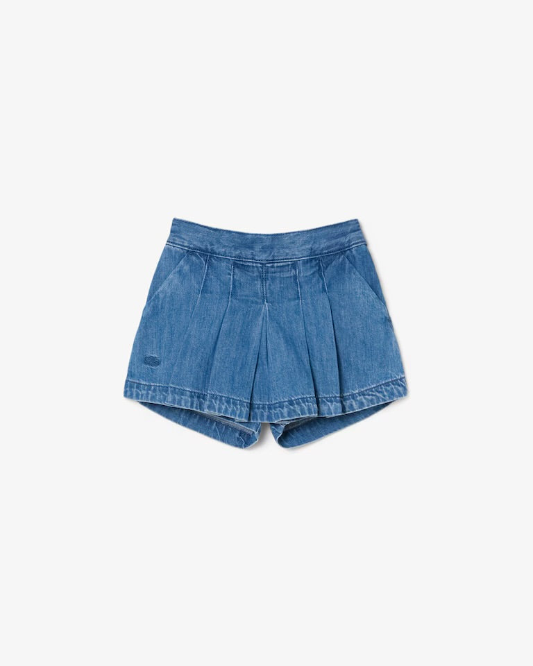 Lacoste Gonna pantalone a pieghe in denim FW27