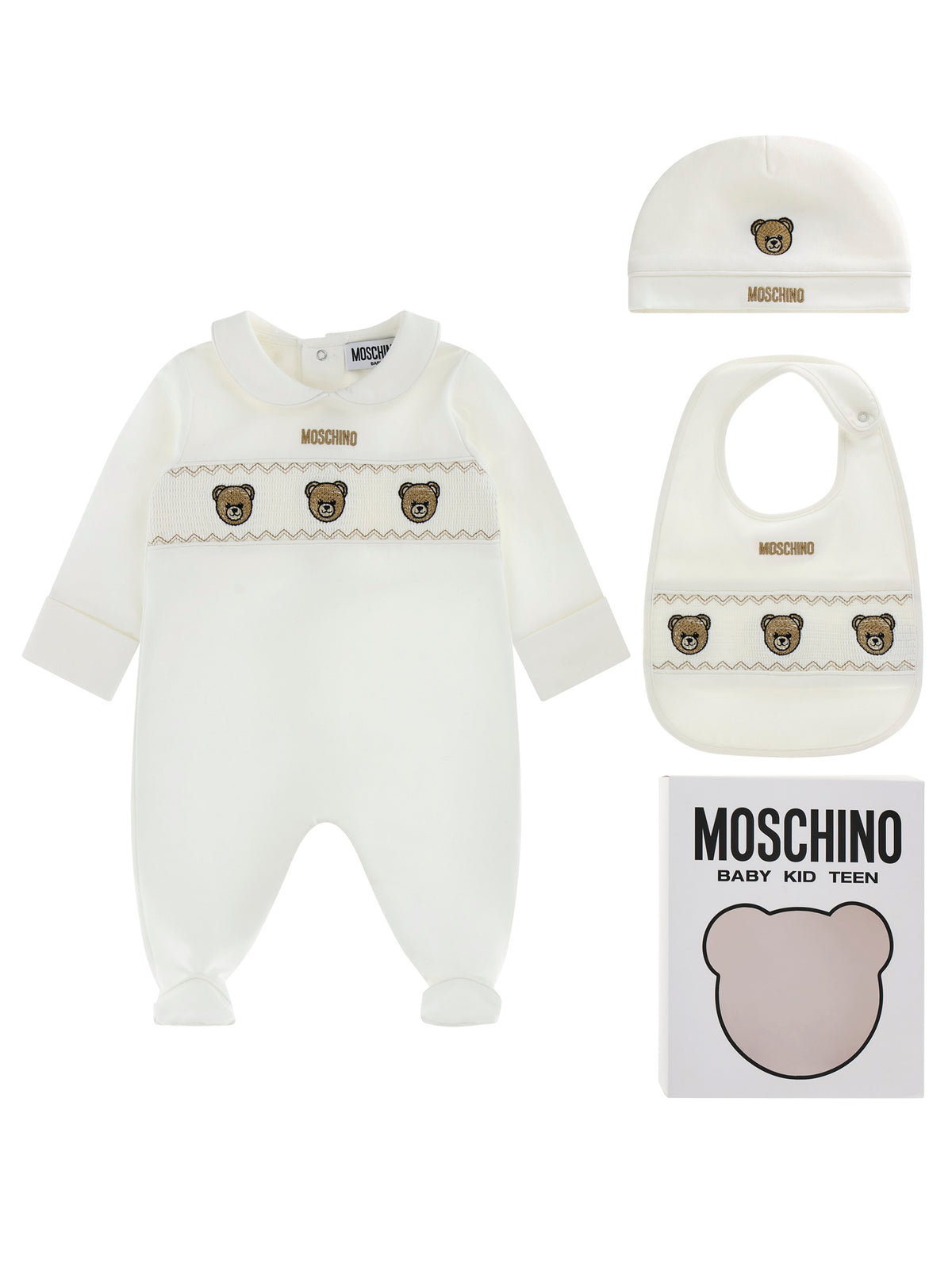 MOSCHINO BABY SET 3 pezzi FW27