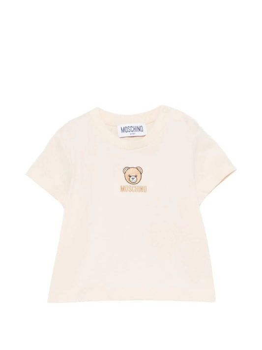 Moschino t-shirt con logo ricamato