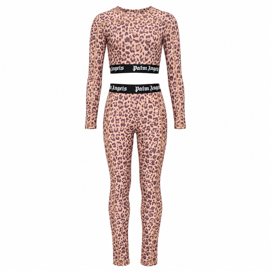 PALM ANGELS SET LYCRA T-SHIRT+ LEGGINS GIRL