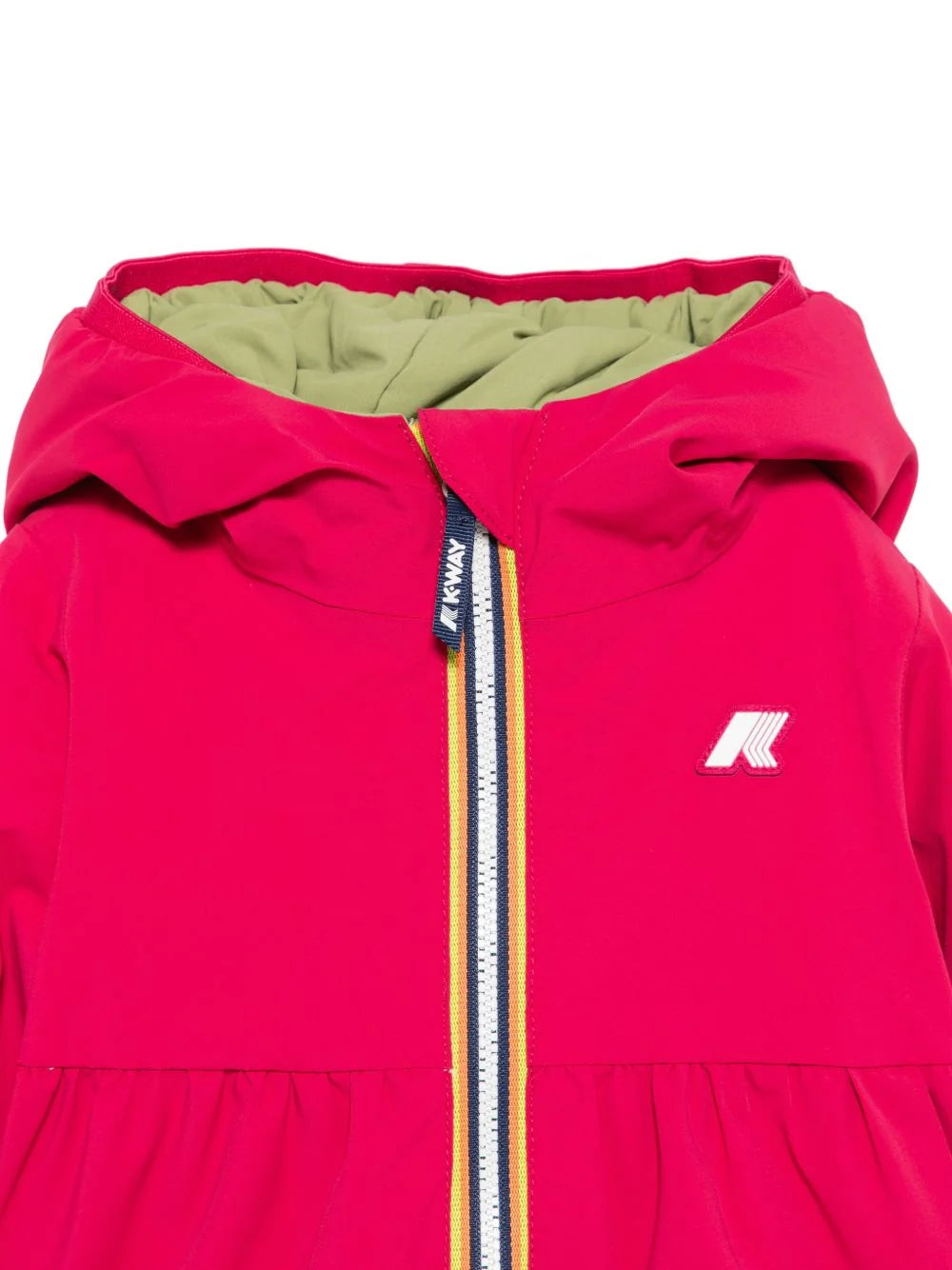 K-WAY PIUMINO EVERSIBILE PER NEONATO KIDS FUCSIA CON CAPPUCCIO E LOGO