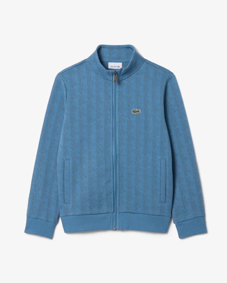 LACOSTE Felpa full zip monogram felpata FW27