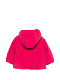 K-WAY PIUMINO EVERSIBILE PER NEONATO KIDS FUCSIA CON CAPPUCCIO E LOGO