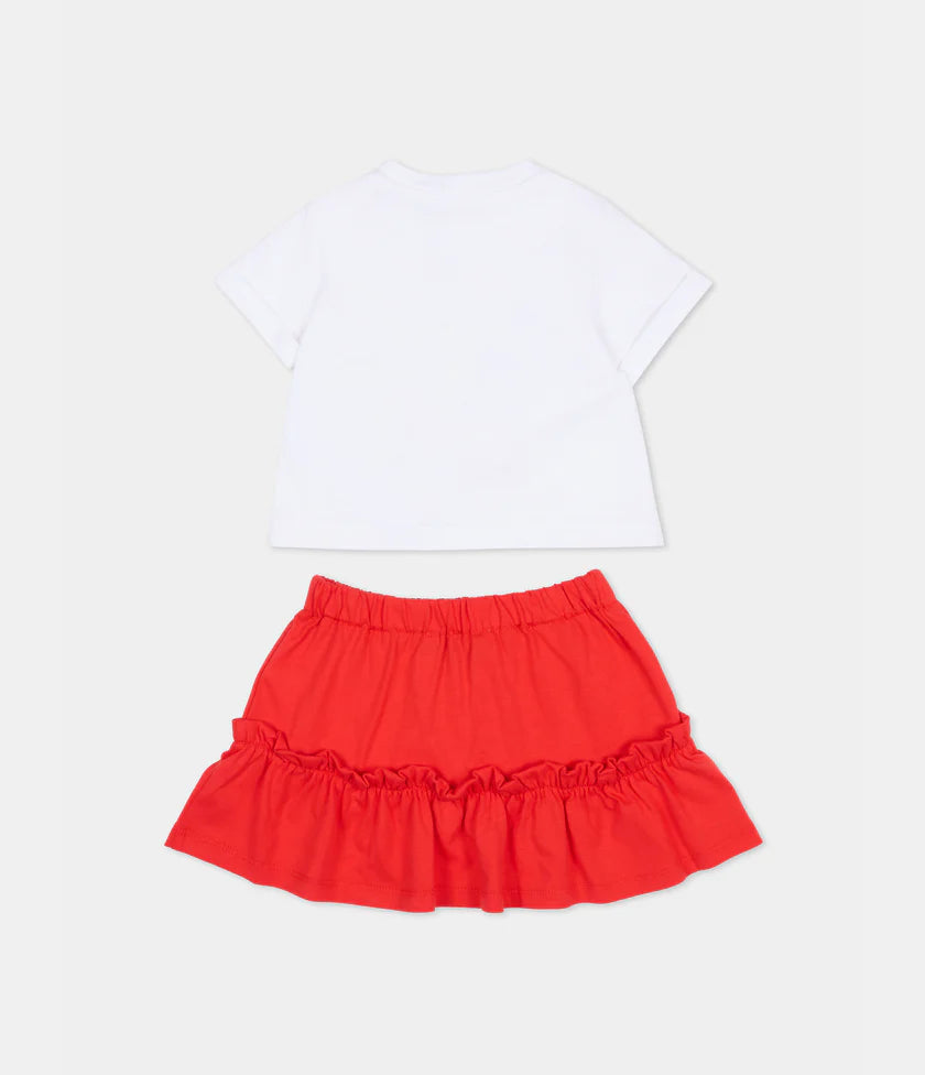 Moschino set t-shirt+gonna