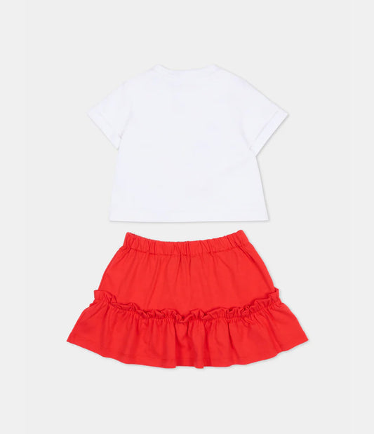 Moschino set t-shirt+gonna