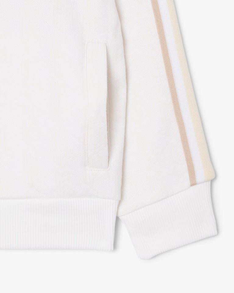 Lacoste Felpa unisex con zip e monogramma