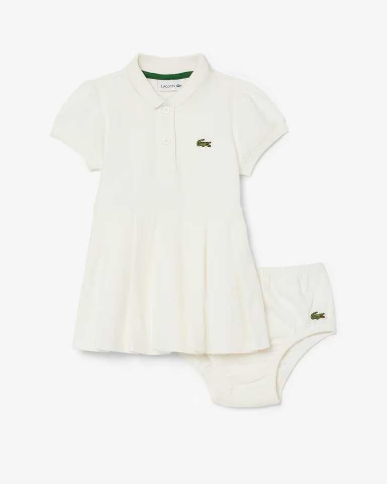 Lacoste Completo neonata in piqué elasticizzato