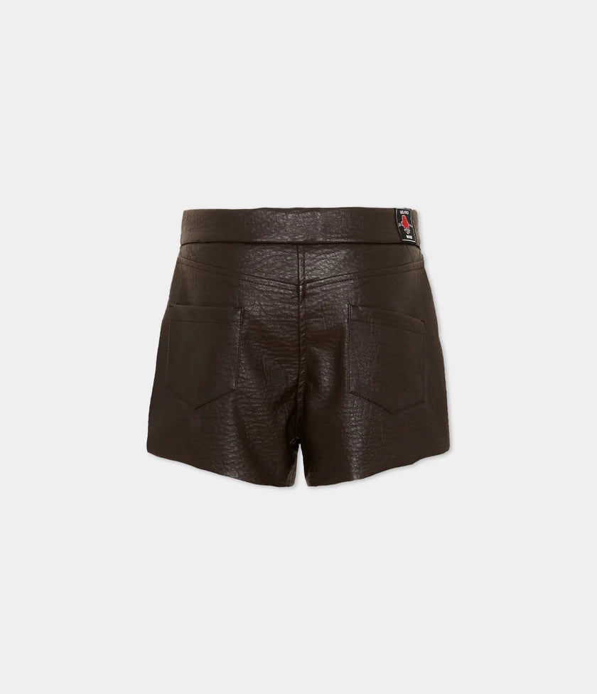 MSGM SHORTS IN ECOPELLE FW27