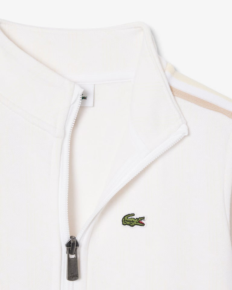 Lacoste Felpa unisex con zip e monogramma