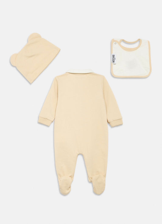 Moschino Baby set tutina + cappello + bavaglino