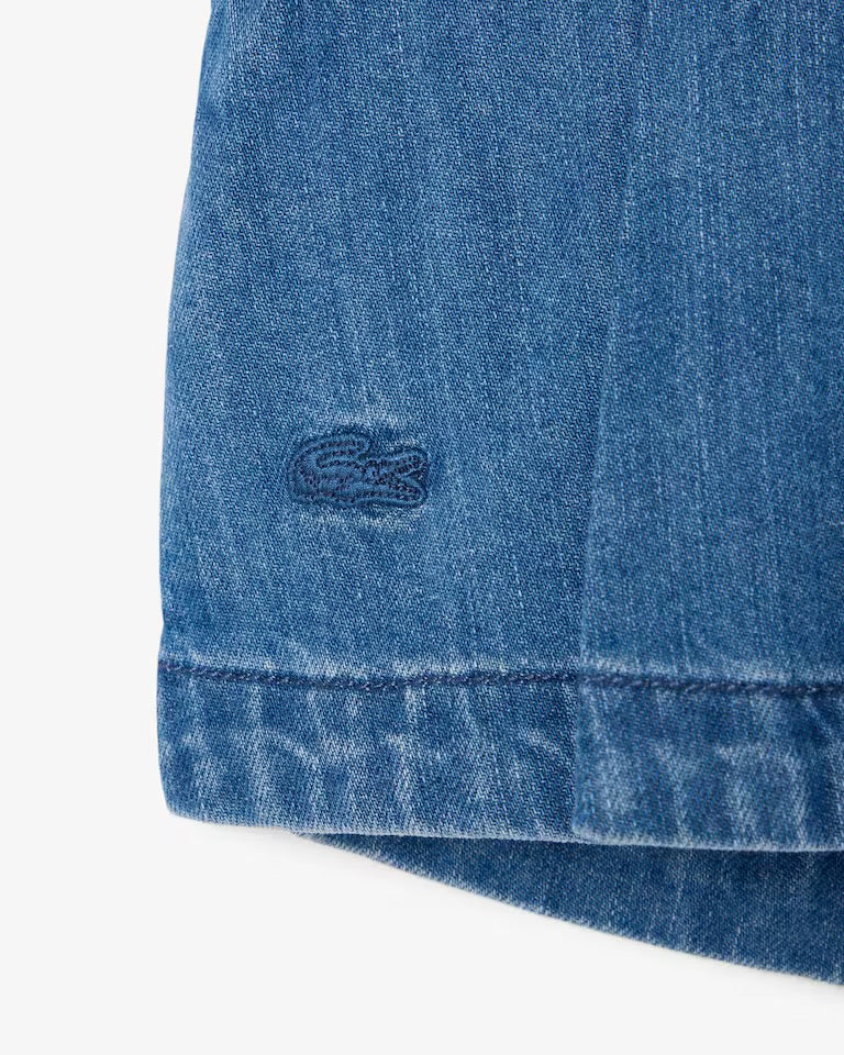 Lacoste Gonna pantalone a pieghe in denim FW27