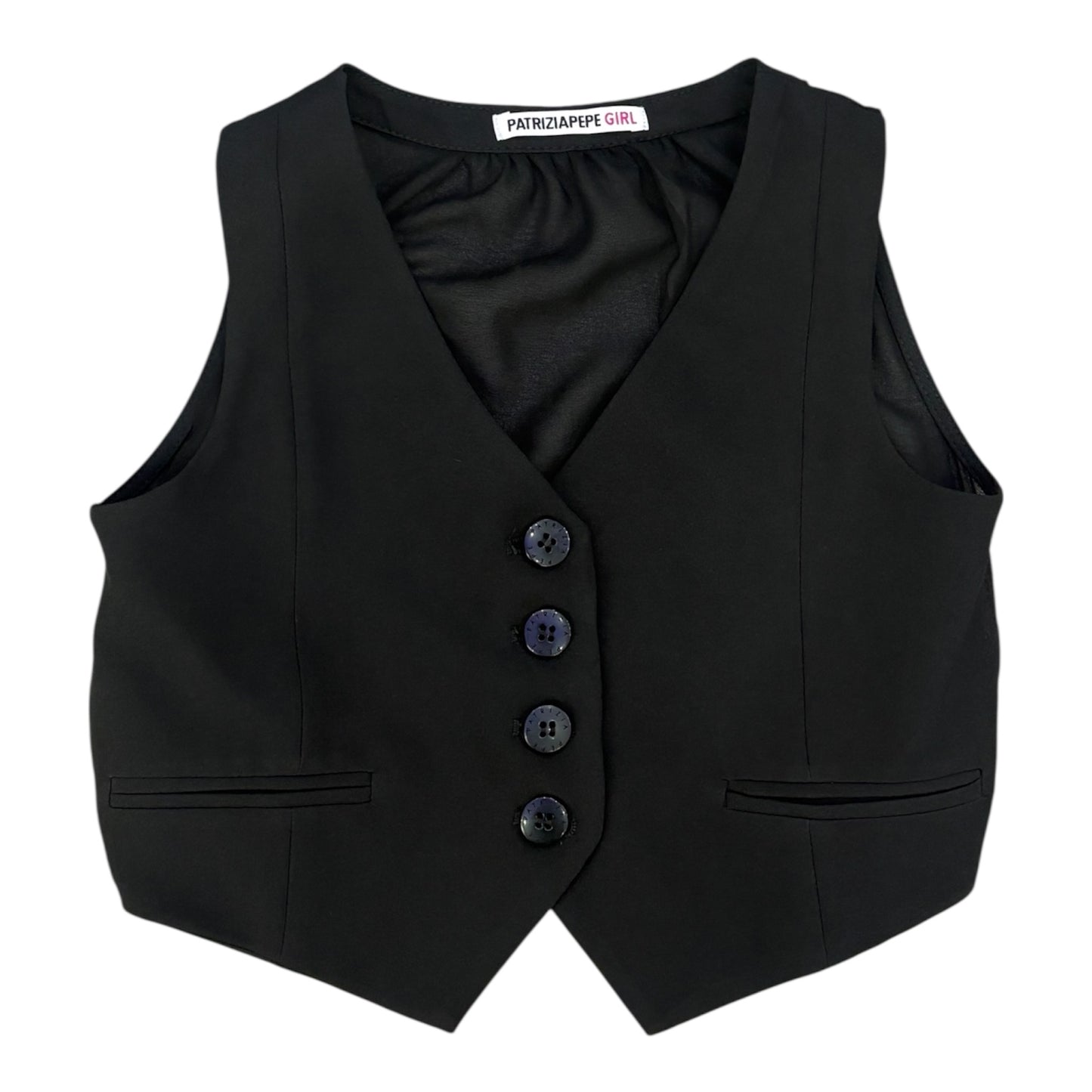 Gilet con retro trasparente