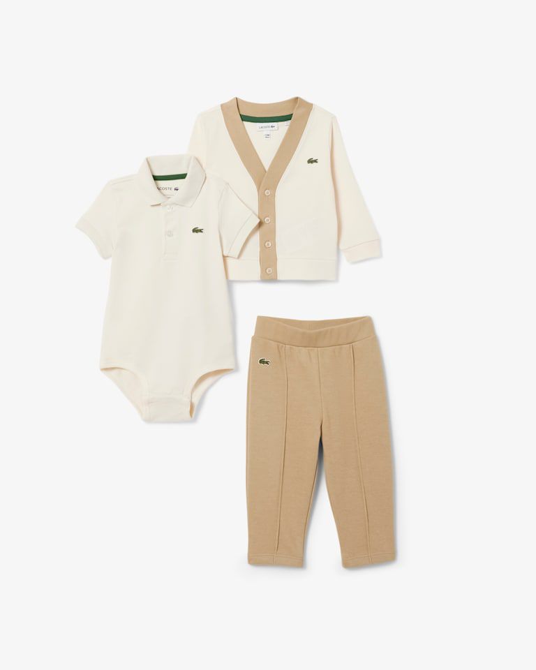 Lacoste set 3 pezzi bimbo-neonato