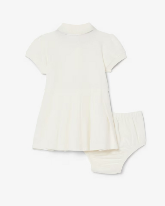 Lacoste Completo neonata in piqué elasticizzato