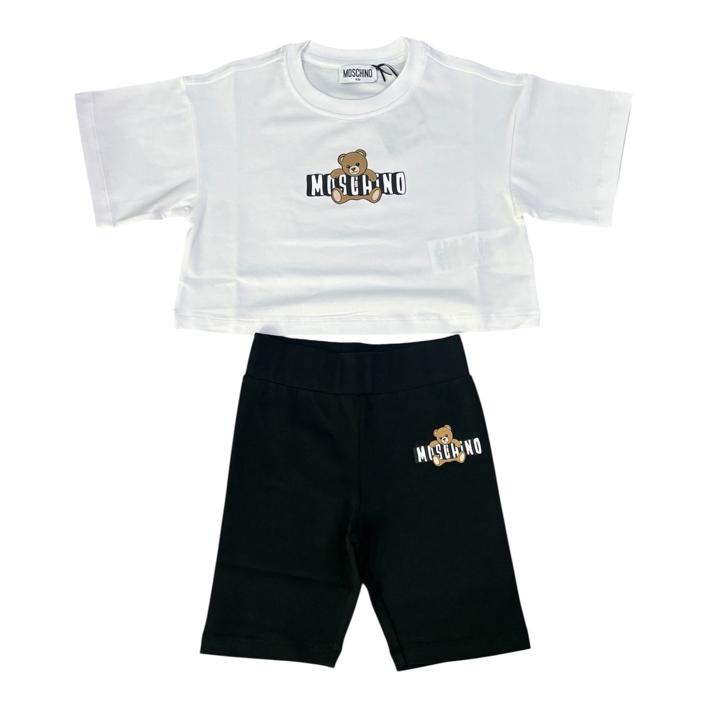 Moschino set t-shirt Cropped + ciclista