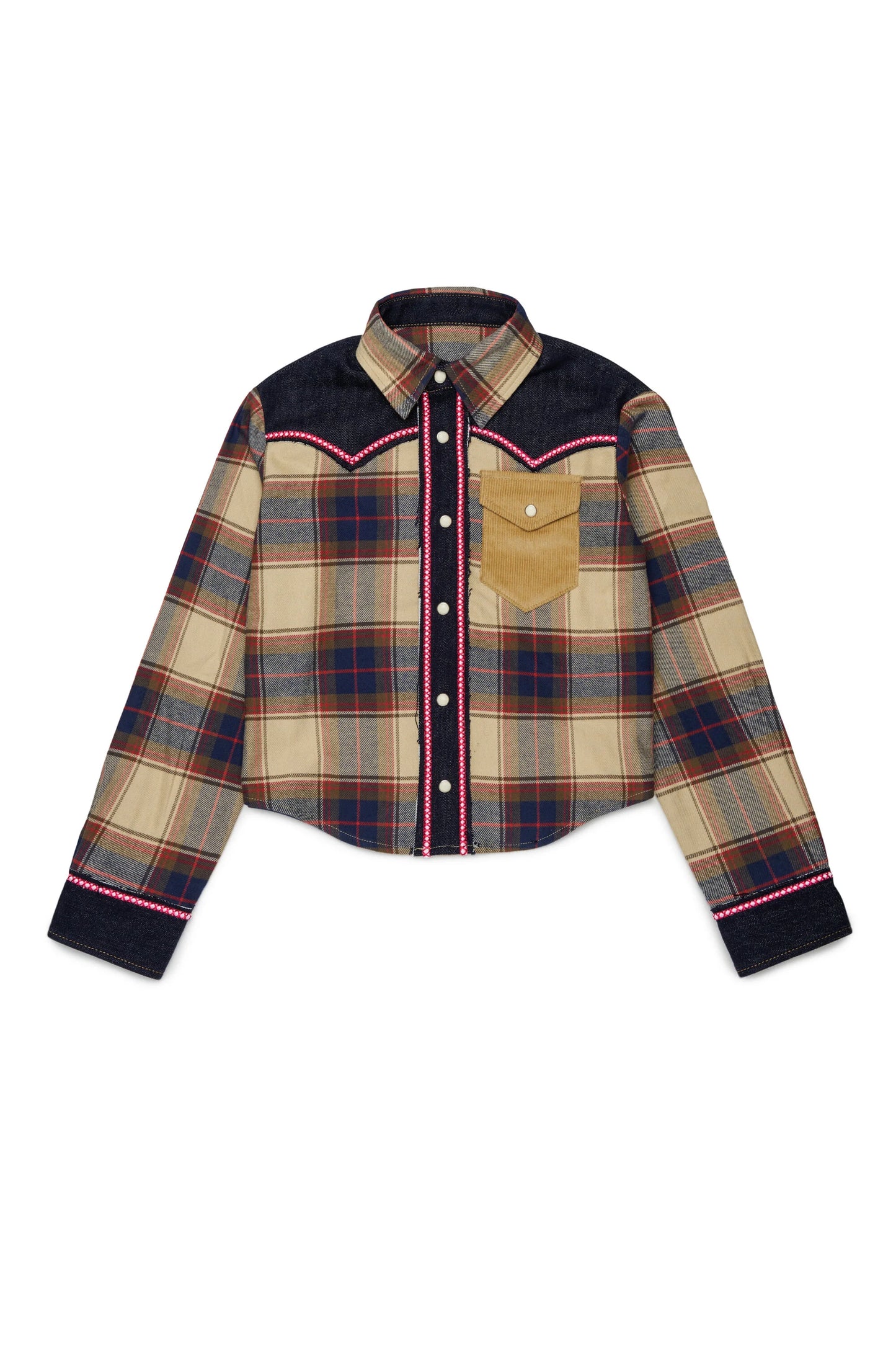 Dsquared2 Camicia cropped in flanella FW27