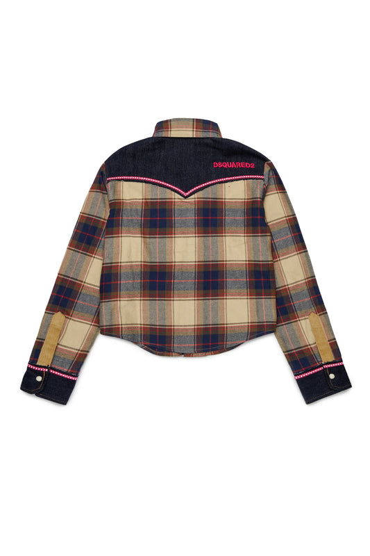 Dsquared2 Camicia cropped in flanella FW27