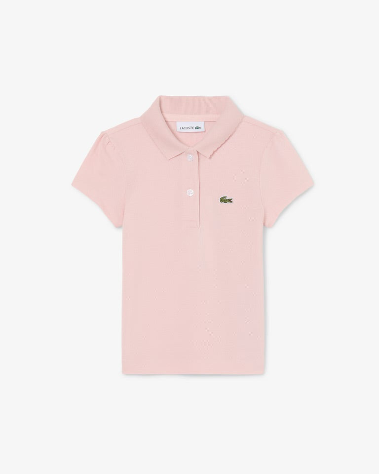 Lacoste Polo in piqué con collo smerlato