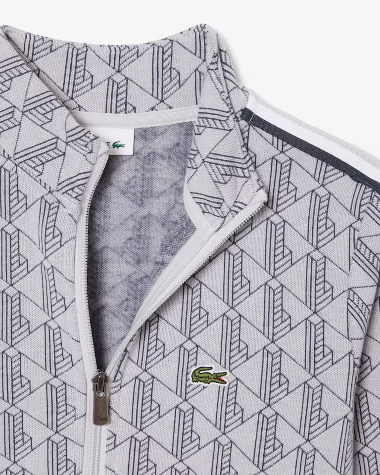 Lacoste Felpa unisex a collo alto con zip e monogramma