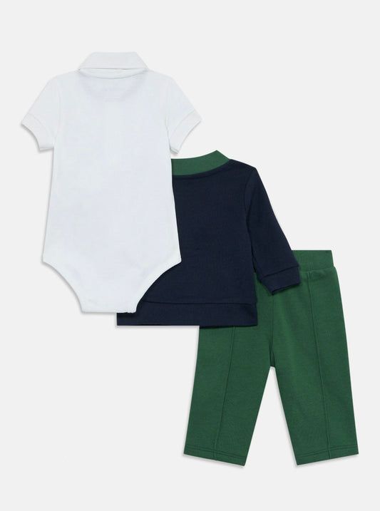 Lacoste set 3 pezzi bimbo-neonato