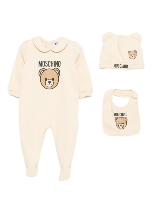 moschino set tutina neonata/neonato